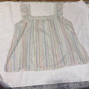 Loft ruffle sleeve colorful tank top